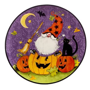 Certified International Halloween Gnomes 9" Salad/Dessert Plates, Set ot 4, Multicolor