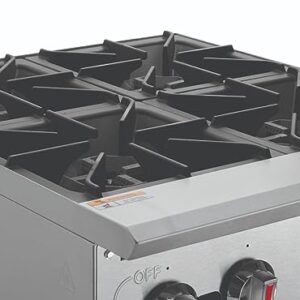 Kratos 29Y-071 4-Burner Gas Hot Plate, 24"W, Natural Gas, Field Convertible to LP