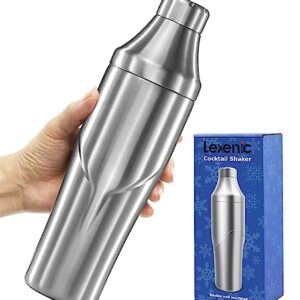 Lexenic 24oz Vacuum Insulated Cocktail Shaker - Perfect for Martini, Margarita - Leak-Proof Design and Built-in Strainer for Effortlessly Impressive Drinks - Premium Stainless Steel Drink Shaker