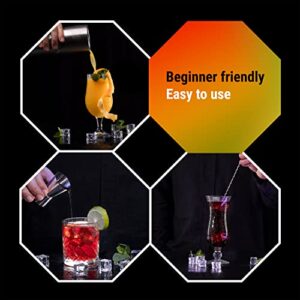 Lexenic 24oz Vacuum Insulated Cocktail Shaker - Perfect for Martini, Margarita - Leak-Proof Design and Built-in Strainer for Effortlessly Impressive Drinks - Premium Stainless Steel Drink Shaker