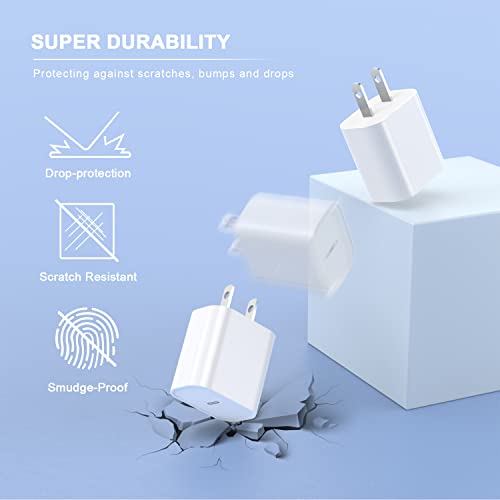 iPhone 11 12 13 Pro Max Fast Charger,[Apple MFi Certified] 2Set 20W USB-C Power Adapter Rapid Wall Charger Block with 10FT Long USB-C to Lightning Charging Cord for iPhone14 13 12 11 Pro Max Xs Xr X 8