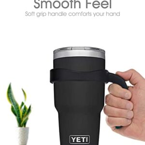 Fking Tumbler Handle for Yeti 30 oz Rambler Cup, Reaplacment Holder Grip for Rtic Mug, Sic, Ozark Trail and more Tumbler Mugs, BPA FREE (Black)