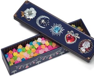 mayca moon konpeito candy crystal type bijou jewel can japanese tiny sugar candy (blue bijou & rainbow)