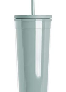 Simple Modern Plastic Tumbler with Lid and Straw | Reusable BPA Free Iced Coffee Cups Double Wall Smoothie Cup | Gifts for Women Men Him Her | Classic Collection | 24oz | Sea Glass Sage