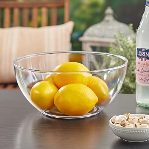 US Acrylic Vista Clear Plastic Salad and Serving 10-inch Bowls | set of 3 | Reusable, BPA-free, Made in the USA | 135 oz. capacity