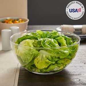 US Acrylic Vista Clear Plastic Salad and Serving 10-inch Bowls | set of 3 | Reusable, BPA-free, Made in the USA | 135 oz. capacity
