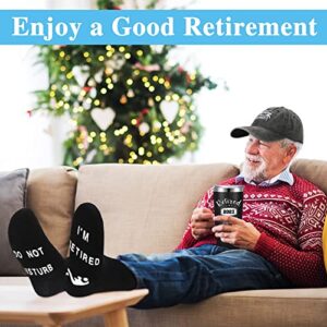 Sieral 5 Pcs Retirement Gift set for Men Funny Retired Presents Include Insulated Tumbler Baseball Cap Full Length Lounge Socks Keychain with Gift Box for Coworkers, Retired People, Dad (Tree Style)