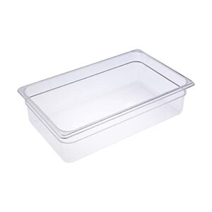luston 6-pack polycarbonate food pan,full size, 6" deep,clear,nsf