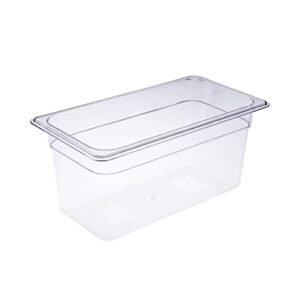 luston 6-pack polycarbonate food pan,1/3 size, 6" deep,clear,nsf