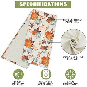 Fall Table Runner Watercolor Pumpkin Autumn Harvest Thanksgiving Table Runners Holiday Dining Room Kitchen Table Party Decoration 13 x 72 Inch