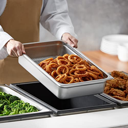 Kweetle 6 Pack Hotel Pans Steam Table Pan Full Size 6inch Deep Steam Pan Stainless 20.8" L x 12.8" W x 6" H Full Size Hotel Pan Anti Jam Steam Table Pan(6 PCS)