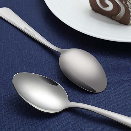 36-Piece Dinner Spoons Set, Funnydin 6.7" Stainless Steel Spoons Silverware, Durable Dessert Spoons, Table Spoon Use for Home, Kitchen and Restaurant - Mirror Polished, Dishwasher Safe