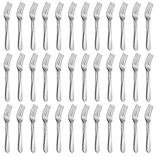 36-Piece Dinner Forks Set, Funnydin 7.1 Inches Stainless Steel Forks Silverware, Durable Table Forks Set, Use for Home, Kitchen and Restaurant - Mirror Polished, Dishwasher Safe