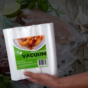 ancsi's shop vacuum sealer bags 80"x20' (3 rolls) for food saver, seal a meal, weston. commercial grade, bpa free, heavy duty, great for vac storage, meal prep or sous vide