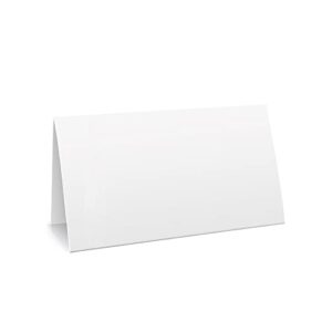 100 pcs premium place cards, blank place cards - textured table tent cards seating place cards for weddings banquets dinner parties 2 x 3.5 inches