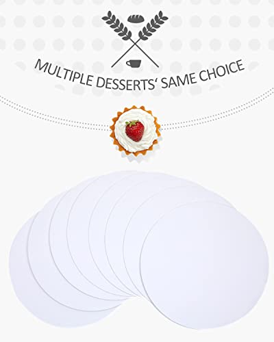 40-Packs Cake Boards Round 10 Inch White Cake Circles Rounds Base Food-Grade Cardboard Cake Plate（Thinner But Stronger） qiqee