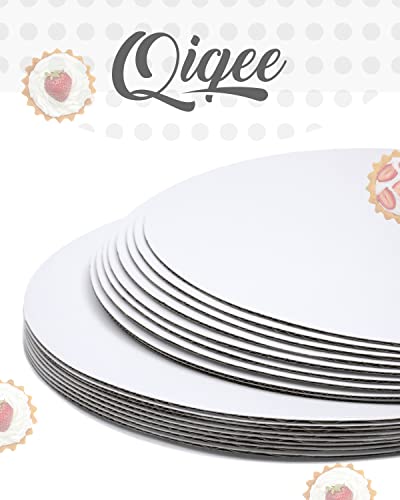 40-Packs Cake Boards Round 10 Inch White Cake Circles Rounds Base Food-Grade Cardboard Cake Plate（Thinner But Stronger） qiqee