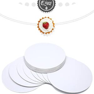 40-Packs Cake Boards Round 10 Inch White Cake Circles Rounds Base Food-Grade Cardboard Cake Plate（Thinner But Stronger） qiqee