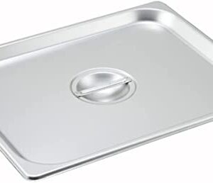 Stainless Steam Hotel Pan 1/2 Half-Size 22 Gauge Stainless Steel Anti-Jam Steam Table Pan with Lid (Lid)