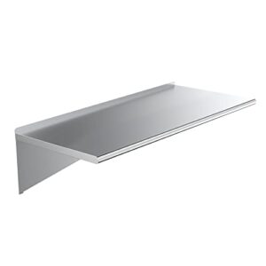 amgood 24" x 60" stainless steel wall shelf | metal shelving | garage, laundry, storage, utility room | restaurant, commercial kitchen | nsf