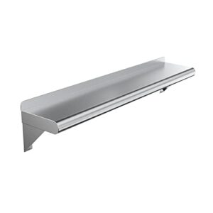 amgood 8" x 30" stainless steel wall shelf | metal shelving | garage, laundry, storage, utility room | restaurant, commercial kitchen | nsf