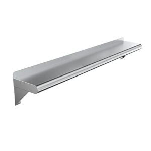 amgood 6" x 36" stainless steel wall shelf | metal shelving | garage, laundry, storage, utility room | restaurant, commercial kitchen | nsf