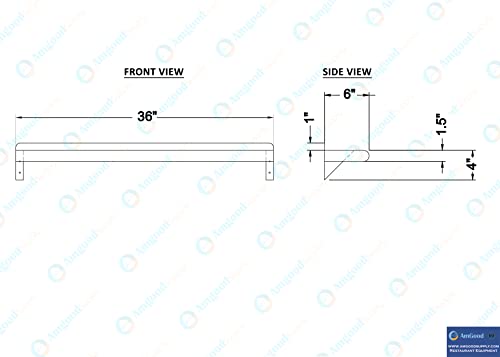 AmGood 6" X 36" Stainless Steel Wall Shelf | Metal Shelving | Garage, Laundry, Storage, Utility Room | Restaurant, Commercial Kitchen | NSF