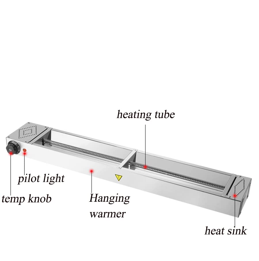24" Overhead Food Heat Lamp Infrared Strip Heater Hanging Food Warmer Lamp