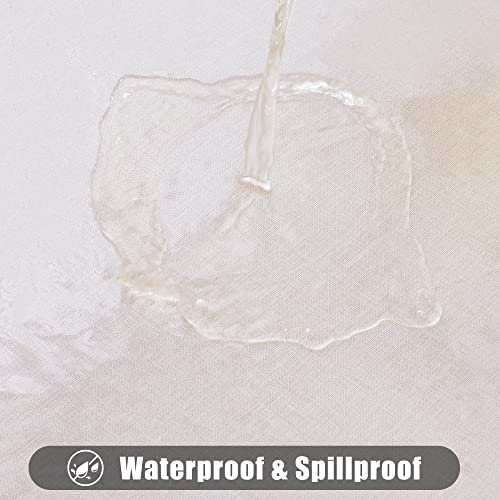 smiry Clear Plastic Table Cloth, 100% Waterproof Vinyl Rectangle Tablecloth Protector, Oil Spill Proof Wipeable Transparent Tablecloths for Dining, Picnic, Camping, Outdoor (60" x 84")