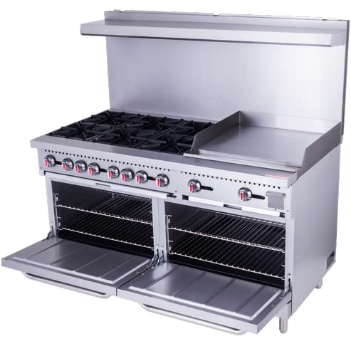 Kratos 29Y-046-LP 60" Gas Range, 6 Burners, 280,000 BTU Output, 24" Griddle, Liquid Propane Gas