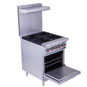 Kratos 29Y-043-LP 24" Gas Range, 4 Burners, 150,000 BTU Output, Liquid Propane Gas