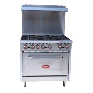 Kratos 29Y-044-NAT 36" Gas Range, 6 Burners, 210,000 BTU Output, Natural Gas