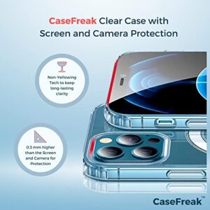 CASEFREAK Clear Case for iPhone 11 Pro with Magnetic Ring, Compatible with Mag-Safe Accessories, Slim Fit Anti-Yellowing Protective Case for iPhone 11 Pro (5.8" Screen)