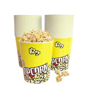 eggkitpo 32 oz popcorn buckets 50 pack retro style disposable popcorn box grease resistant small popcorn holer for home movie night birthday christmas concession stands popcorn bars