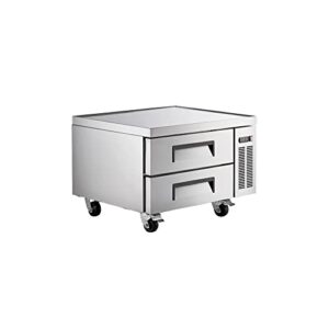 peakcold 2 drawer refrigerated commercial chef base - kitchen equipment stand refrigerator; 36" w