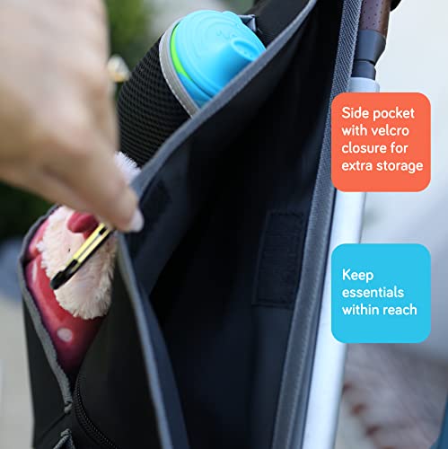 Nuby Fabric Side Stroller Organizer: Keeps Essentials Organized Gray