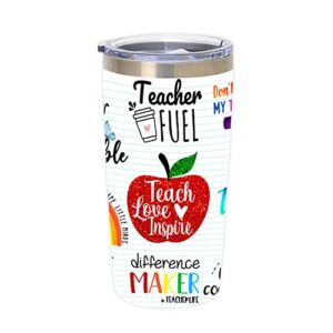 mfgneh women, men, teacher appreciation gifts from students for christmas/ birthday , back to school gifts, 20 oz travel tumbler coffee cup
