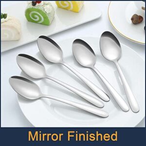 32 Piece Dinner Spoons Set, APEO 8 Inch Spoons, Silverware Spoons Only, Stainless Steel Spoon, Mirror Polished, Table Spoons for Eating, Home, Kitchen, Restaurant, Dishwasher Safe