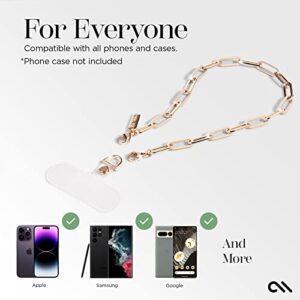 Case-Mate Phone Charm with Gold Metal Chain - Detachable Phone Lanyard, Hands-Free Wrist Strap, Adjustable Phone Strap Grip, Accessory for Women - iPhone 14 Pro Max/ 13 Pro Max/ 12 Pro Max/ 11 - Gold