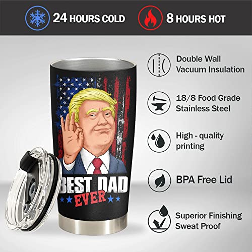 Gifts for Dad from Daughter, Son, Kids - Dad Gifts from Daughter, Son for Christmas, Fathers Day - Dad Birthday Gifts, Birthday Gifts for Dad - Funny Presents for Dad, Best Dad Ever Gifts Tumbler 20Oz