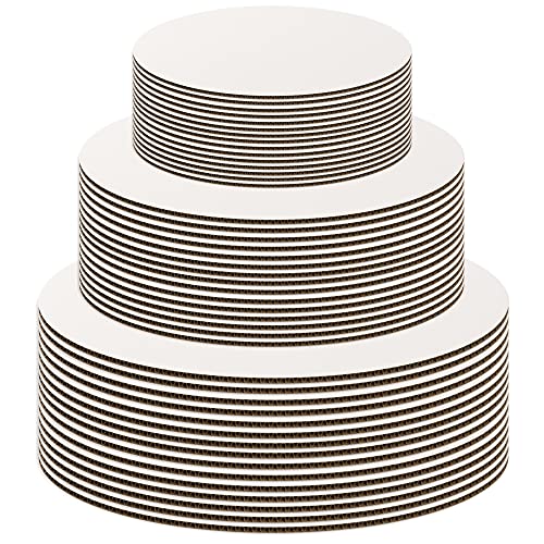 White Cake Boards Round Set [18 Pack] 6 Pieces of 6, 8 and 10 Inch | Cardboard Cake Rounds Circles | Disposable Cake Platter Board Base Tray | Cake Decorating Supplies | Cake Plate Accessories