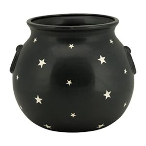 10 strawberry street heritage halloween witches cauldron bowl, 7.25", matte black