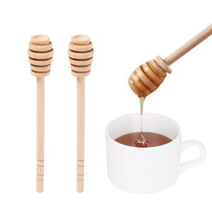 desiole wooden honey mixing stirrer, 2pcs 6 inch honey dipper sticks honey spoon
