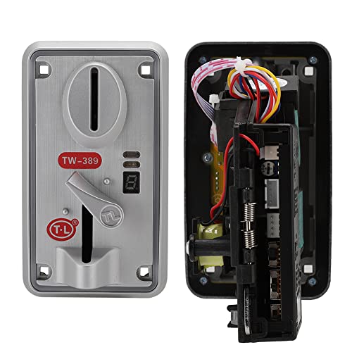 Yunseity Coin Acceptor, CPU Multi Coins Acceptor Selector with LED Indicator, Game Coin Slot Acceptor Coin Acceptor for Arcade Game Vending Machine
