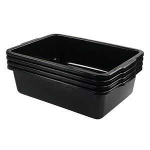 cand extra large black bus tub box, 32 l plastic bus bin for restaurant, 4 pack