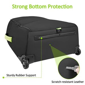 Padded Stroller Travel Bag with Wheels for Airplane Compatible with UPPAbaby MINU V2 and MINU, Nuna Mixx Next, Gate Check Stroller Bag with Inner Wheel Bag, Stroller Storage Bag for Baby Accessories