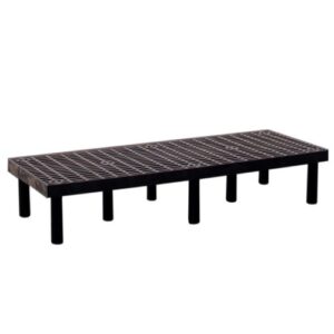 spc industrial pack of 2 structural plastics, d6624, dunnage rack, 1000 lb, hdpe, 66 w x 24 d