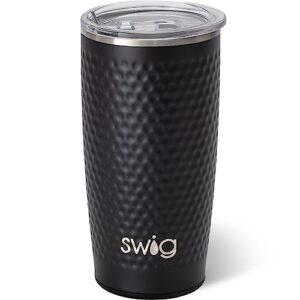 swig life 22oz triple insulated highball tumbler with lid, dishwasher safe, double wall, and vacuum sealed travel coffee mug tumbler in blacksmith