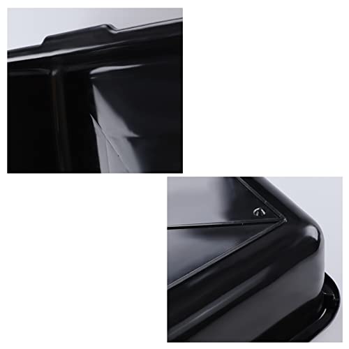 Jandson 4 Pack 22 L Commercial Bus Tub Box, Black Plastic Rectangle Dish Tub Basin, R
