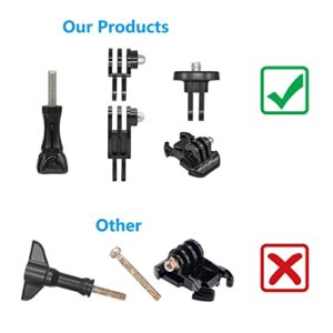 3-Way Adjustable Extension Pivot Arm Straight Joints Adapter Mount Kit for GoPro Hero 11, 10, 9, 8, 7, 6, 5, 4, 3+, 3, Same Direction and Vertical Direction, Long Thumb Screws (8pcs)